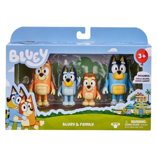 Bluey Figures 4 Pack Ast