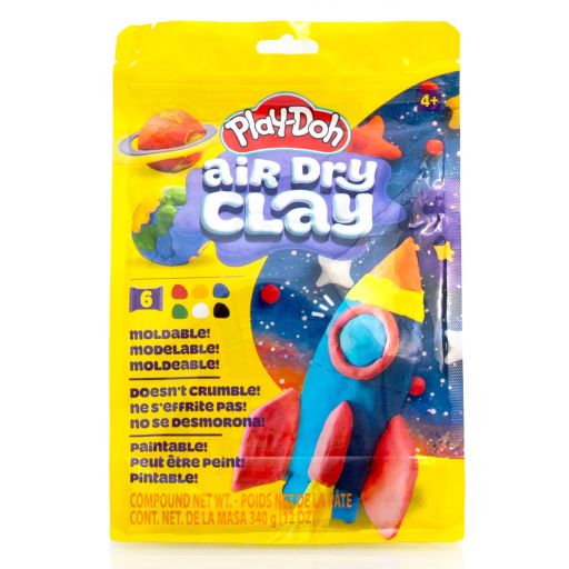 Play-Doh Air Dry Clay 6pc Multi Colour Bag Kit