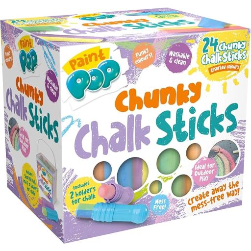 Paint Pop Chunky Chalk Sticks (24 in Tub)