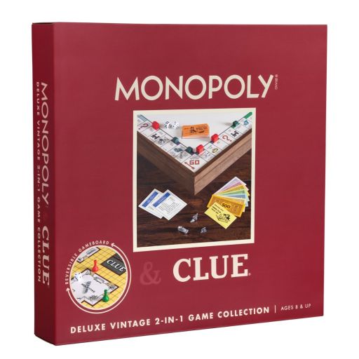 Monopoly & Cluedo 2 in 1 Deluxe Vintage Game UK Edition