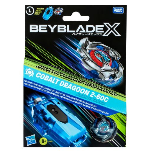 Beyblade X Cobalt Dragoon 2-60C Launcher Set