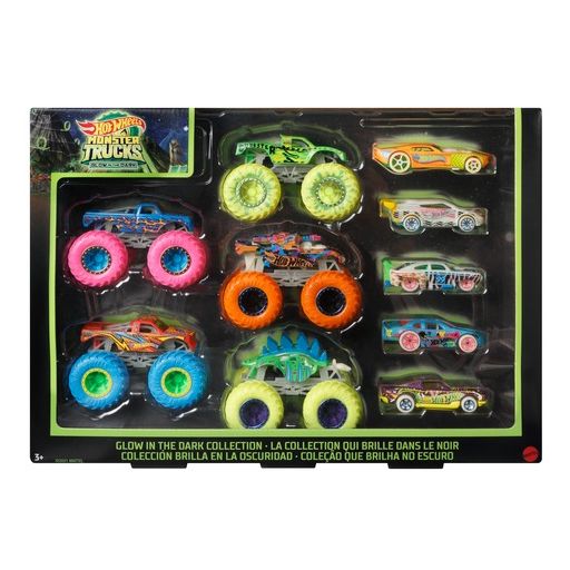 Hot Wheels Monster Trucks Glow In The Dark Bundle