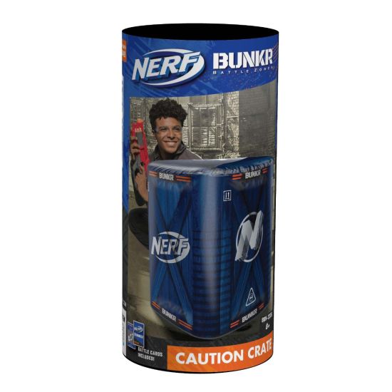 Nerf Bunkr Cono Gonfiabile Per Zone Di Battaglia Indoor/outdoor | Base Riempibile D'acqua Per Stabilità, Include Carte Sfida | Ostacolo Per Giochi Di Movimento 8+ Anni